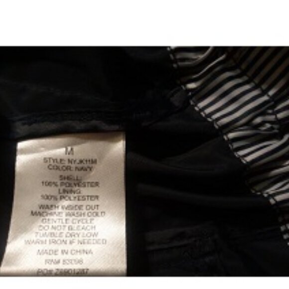 Cavalini Women's Lightweight Windbreaker   Navy Blue   Size Medium - Picture 12 of 13